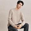 Hengyuanxiang Men's Pure Cashmere Crew Neck Thick Sweater