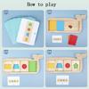 Montessori Geometry Color Separation Puzzle Wooden Toys Sensory Training Shape Matching Games Children Early Education Cognition
