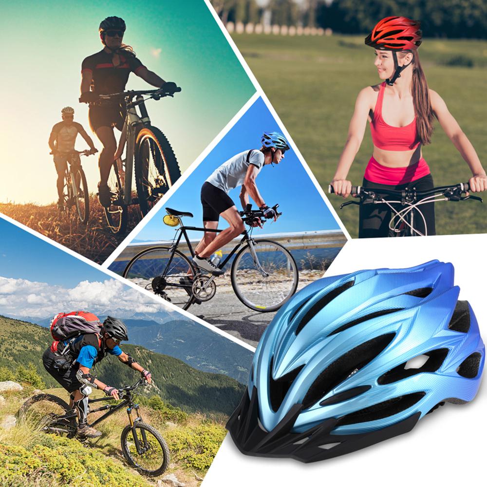 Breathable Cycle Helmet with Rear Light Sun Visor Women Men Lightweight Safety Helmet Bike Helmet for Mountain Bicycle