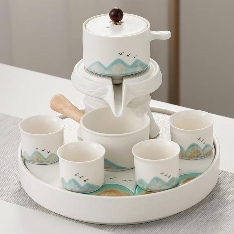 HANDUNYOU Kung Fu Tea Set with Myriad Mountains and Rivers Tea Tray