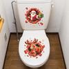 Creative Hole Christmas Santa Reindeer Bathroom Toilet Room Decoration Wall Sticker