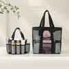 Transparent Mesh Cosmetic Tote Bag Beach Bathroom Shower Accessories Travel Portable Towel Toiletry Handbag Storage Organizer