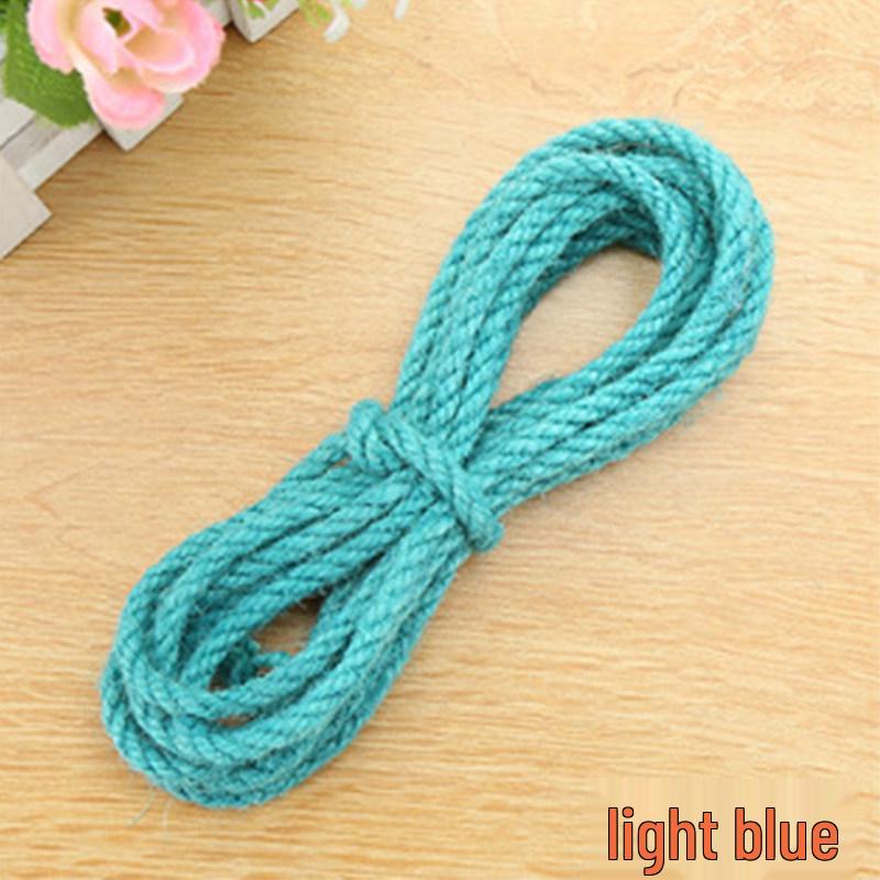 5mm Colored Sisal Rope for Cat Tree DIY, Handmade Hemp Rope for Ornaments, Tube Wrapping, and Flower Pot Decoration