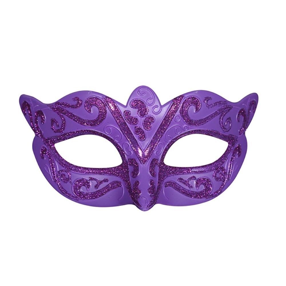 Plastic Glitter Mask Half Face Mask Venice Mask Personality Halloween Masks  Women