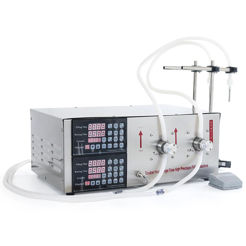 

ZONESUN ZS-YG2 Semi Automatic Bottle Liquid Filling Machine Magnetic Pump Electric 2 Heads Soft Drink Essential Oil Water Juice 110 volts
