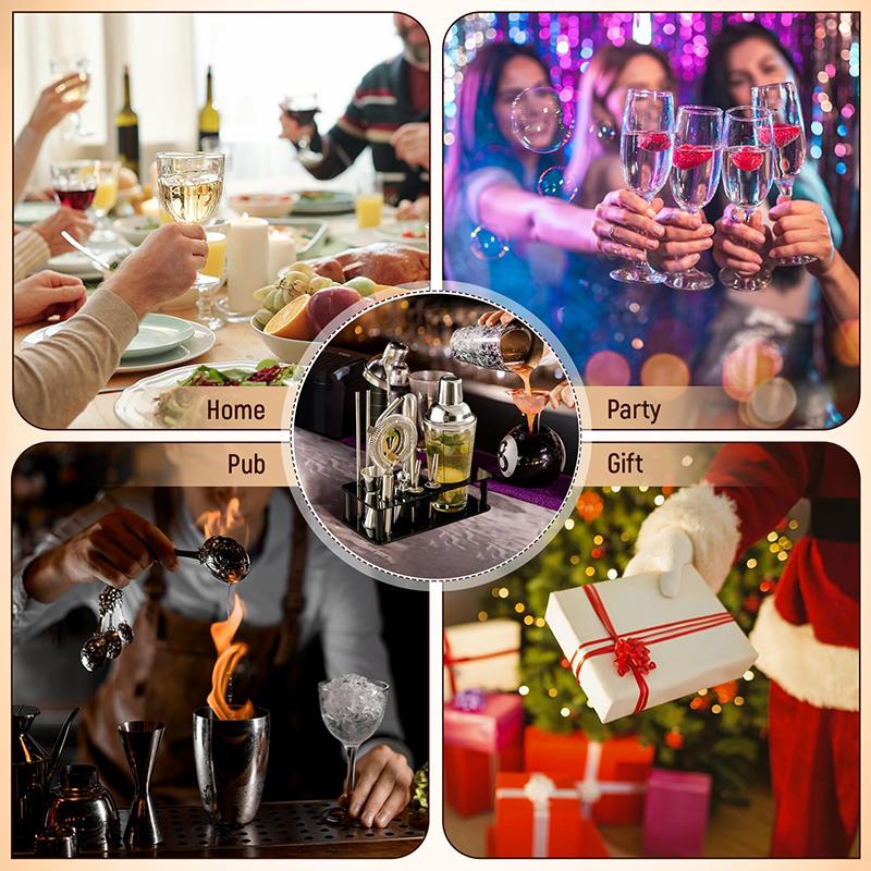 13 Slots Bartender Tool Holder Barware Drinkware Set Stand Practical Professional Cocktail Shaker Stand For Party Bar Home