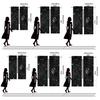 Set Of 2 Mathematical Equation Printed Curtains Pole Bag Christmas Decorations Home Room Curtain Made Polyester