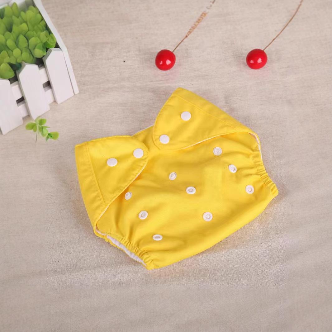 

Маленький многоразовый тканевый подгузник однотонной расцветки One Size жёлтый