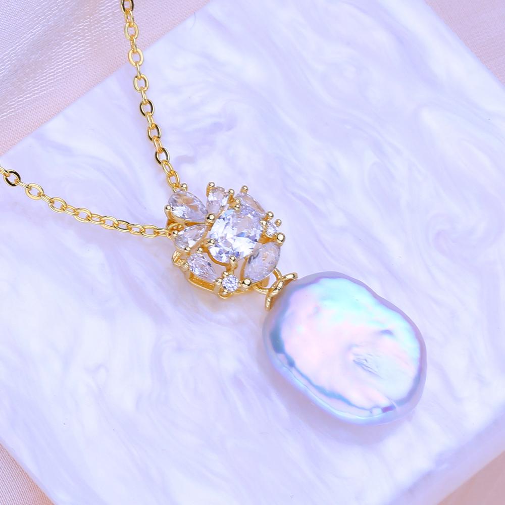 Fenasy Baroque Pearl Pendant Jewelry Big Natural Freshwater Pearl Necklace For Women Necklace Pendants