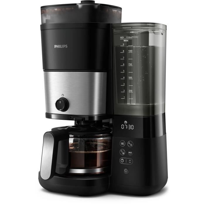 Filter Coffee Maker - PHILIPS - HD7888/01 - Grind & Brew with Grinder - 1.25L - Metal