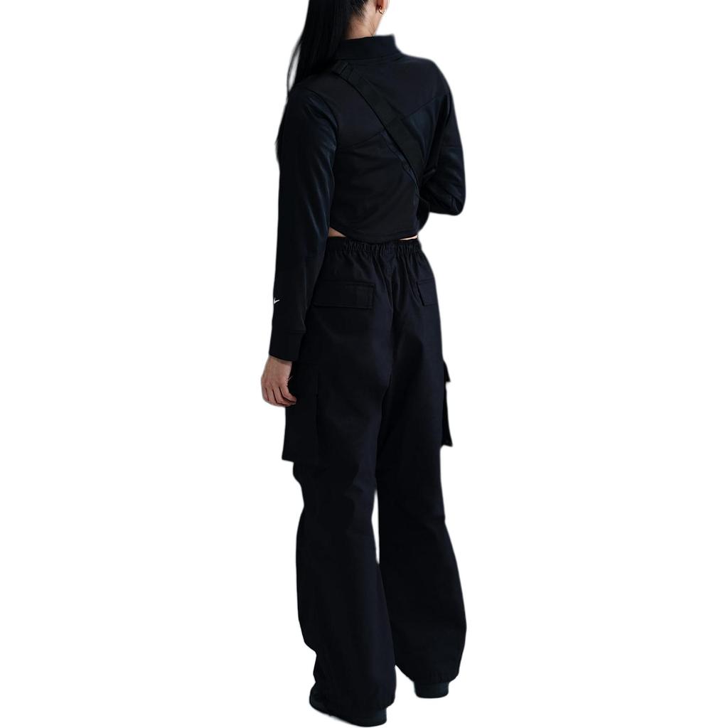 Nike Sportswear Logo Solid Comfortable Casual Work Pants Women Pants Black White IB1059-010