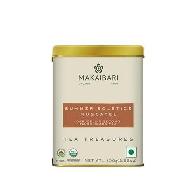 Makaibari Summer Solistics Mascatle | 100 Gm Tin Caddy | Second Flush Black | Summer Tea | Strong Black Tea