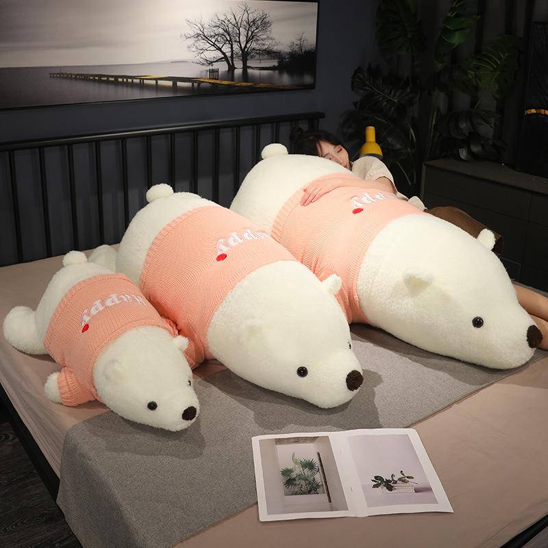 Sweater, Polar Bear Doll, Large Plush Toy, Siding Pillow, Bed, Doll Pillow, Birthday Gift Girl