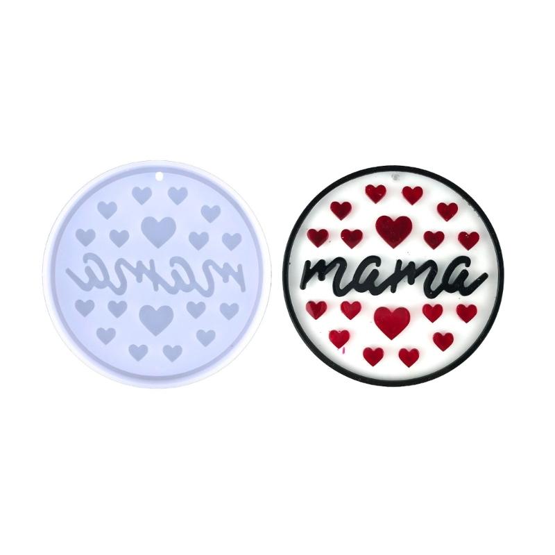 Round-shape Ornaments Resin Casting Silicone Mold Woman Keychain Decorative Pendant Jewelry Mold for DIY Crafts