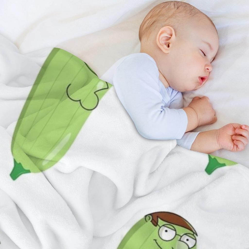 Peter Zucchini Throw Blanket Moving Bed Hairy Flannel Fabric Blankets