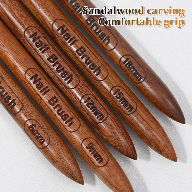 Sandalwood Extremely Fine Nail Design Line Pen Nail Construction Painting Brush Uv Gel Extension Drawing Carving Pen Diy