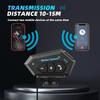 Motorcycle Bluetooth Intercom 500mAh Long Battery Life Communication System BT12