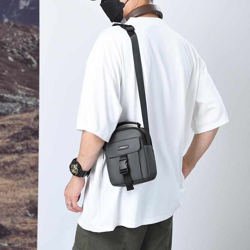 Borsa a tracolla impermeabile da uomo, borsa a tracolla verticale leggera, piccola borsa