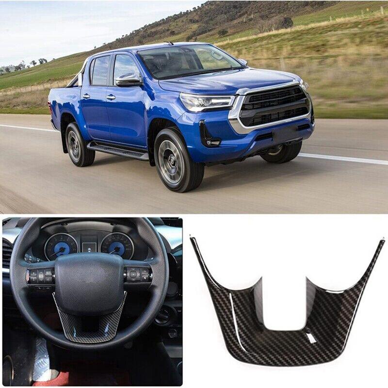 For Toyota For Fortuner 16-22 Interior Trim Steering Wheel Cover Easy tallation Replacement Spare Practical