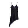 European & American Style Women's Lace Patchwork Asymmetrical Dress - Hot Selling Temperament