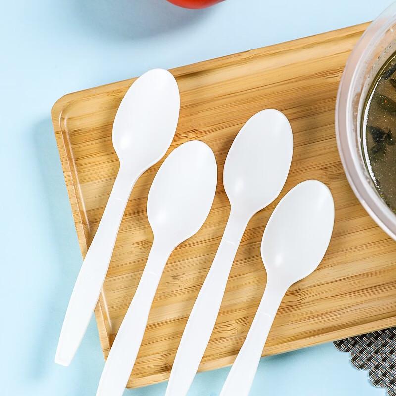 Biodegradable Disposable Long-Handle Spoons