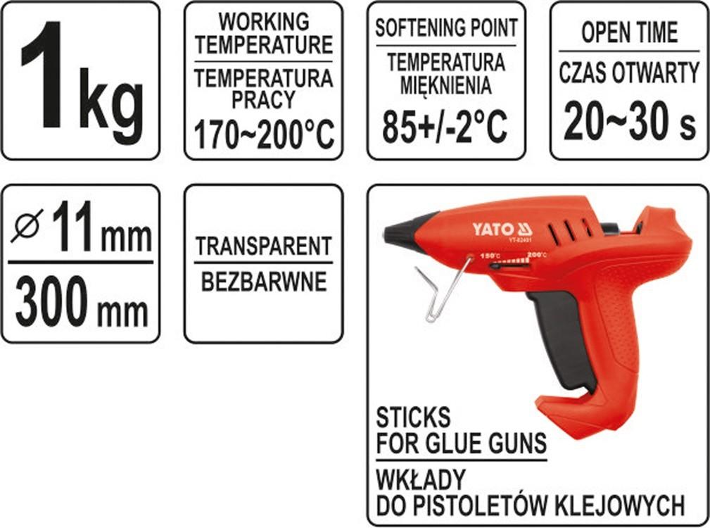 HOT HOT GLUE 11.2x300MM 1KG YT-82431 YATO