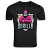 Gorilla King Pink Streetwear Mascot Graphic T-Shirt