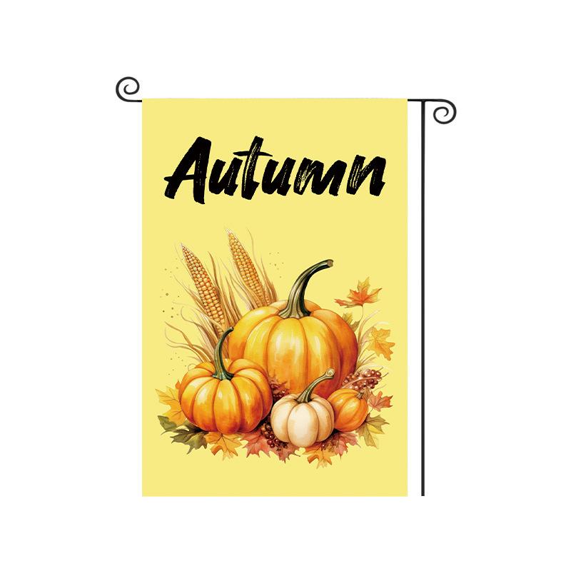 Thanksgiving Pumpkin Harvest Garden Flag for Outdoor Autumn Decor