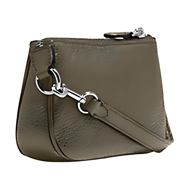 Coach Nolita 15 Pebble Leather Zipper Clutch Bag Women Bags Olive-Green 6386-SVB75