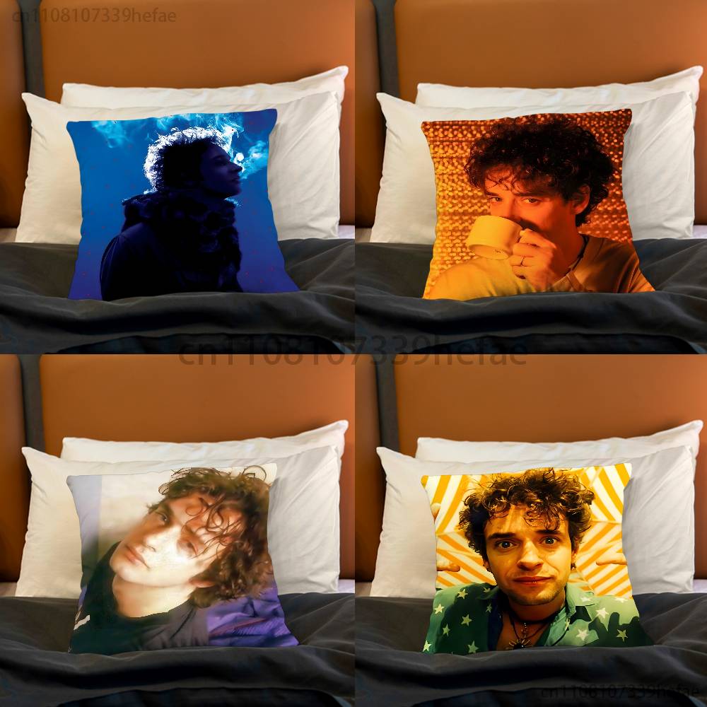 Singer Gustavo CCerati Funny Pillow Case Antidustmite Pillowcase Invisible Zipper Silky Short Plush Sofa Cushion Cover