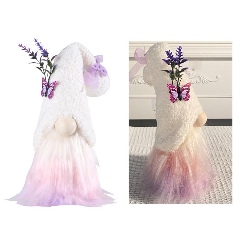 Lavender Gnomes Plush Scandinavian Tomtes Dwarf Swedish Gnomes Ornaments Home Table Valentines Day Decoration Gift