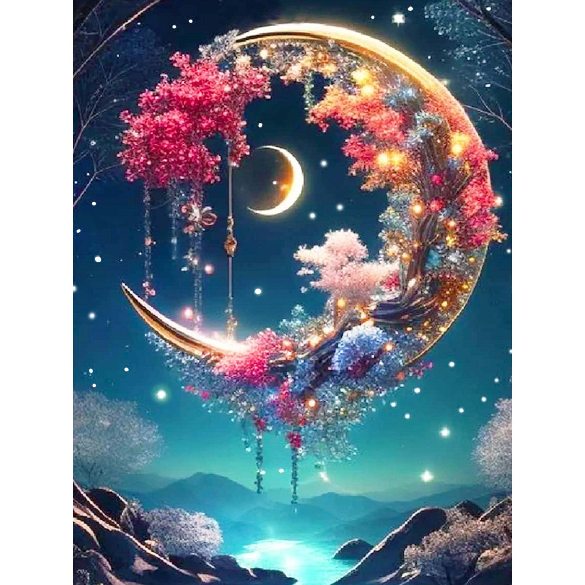 

HuaCan Алмазная картина DIY Kit Ландшафтная картина Полная круглая дрель Мозаичные картины Вышивка Домашний декор 45x60cm