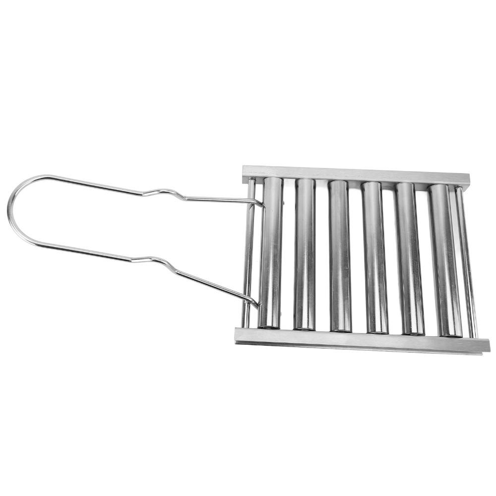 Detachable Handle Hot Dog Roller Stainless Steel BBQ Grill Rack Sausage Grill  Barbecue Grilling