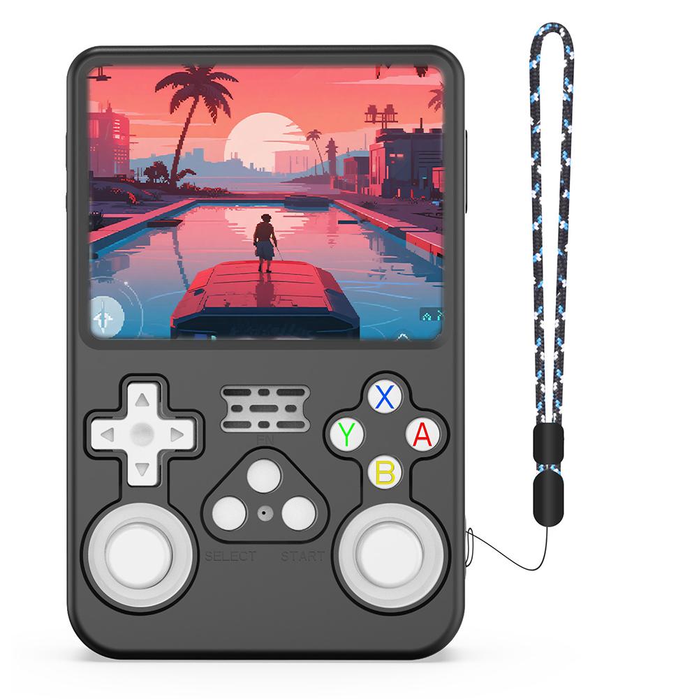 Silicone Protective Cover For ANBERNIC for R36S Handheld Game Console Anti-Scratch Soft Skin Cover Case with Lanyard