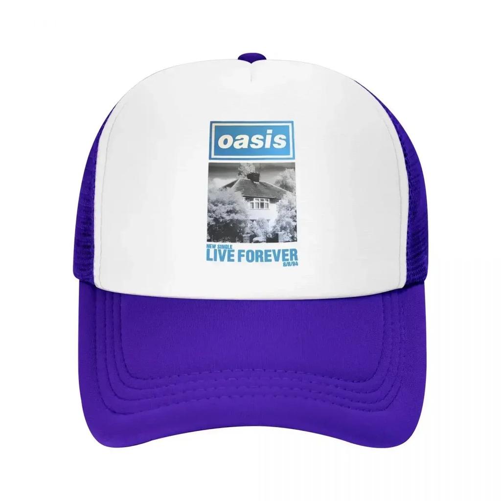 O-Oasis American Heavy Metal Trucker Cap Men Women Hip-Hop Dad Hat Sun Hats Fishing Hat Breathable Mesh Baseball Cap Summer