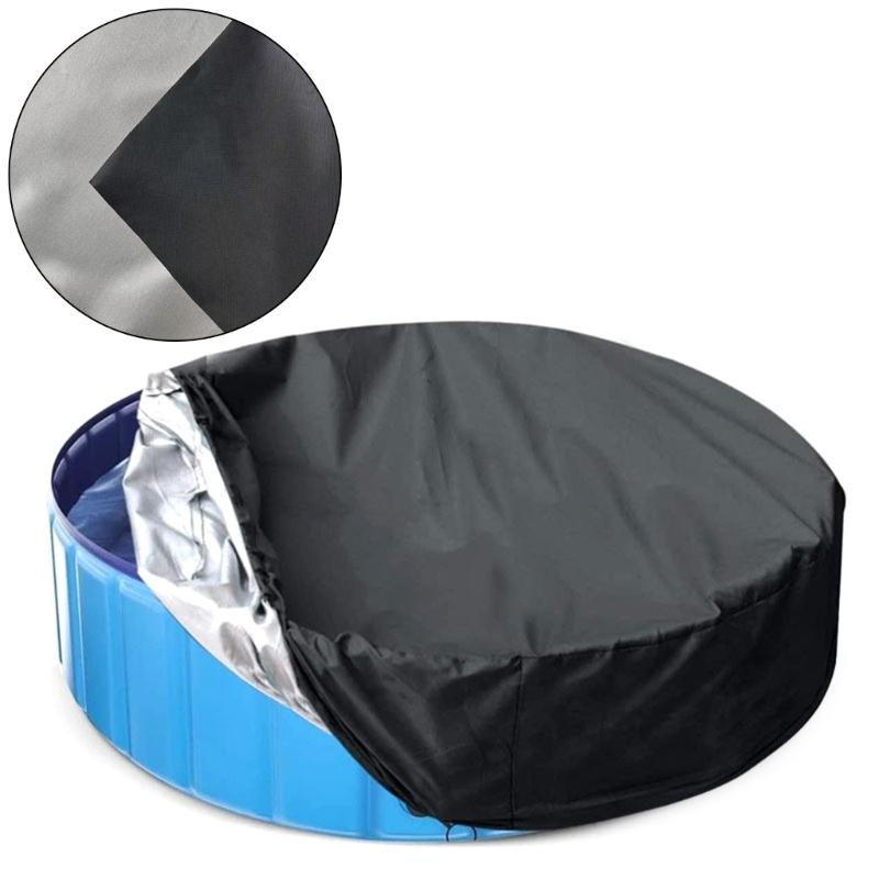 Heavy Duty 18FT Round Pool Cover Heavy Duty Waterproof Round Pool Cover for Above Ground Pool Windproof Rope Dustproof