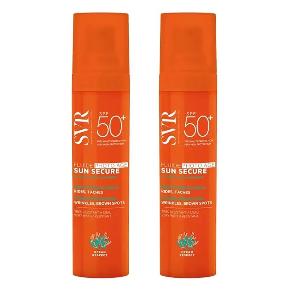 SVR Sun Secure Global Correction Photo-Aging Sunscreen Fluid SPF50+ 40ml 2 Pieces