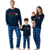 Print Cute Family Set Pajamas, Home Clothes, Family Set Long Sleeve Top Pants Set