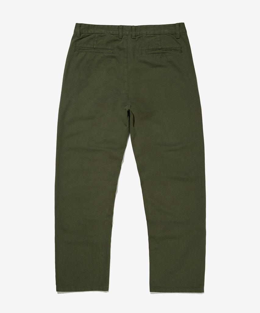 Seutaendeuobeo Straight Chino Pants [Olive Green]