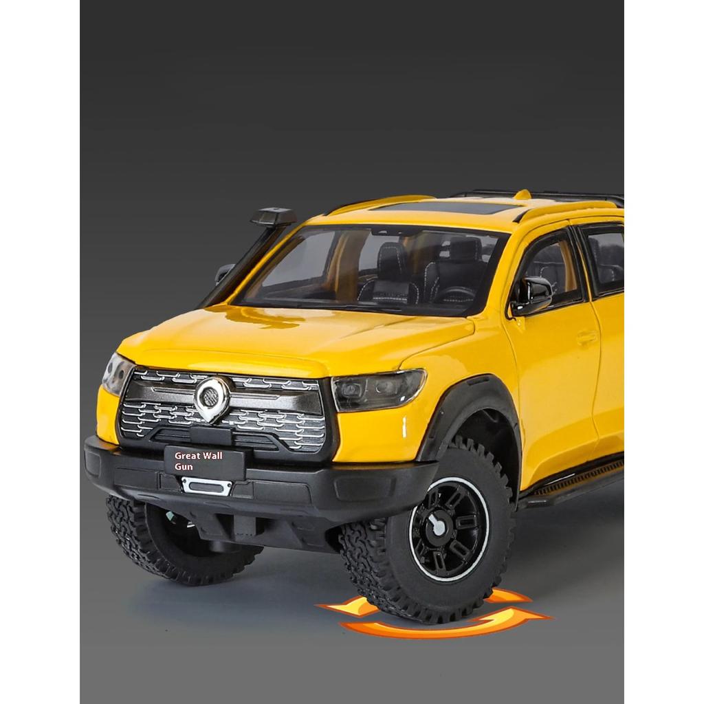 1/24 Great Wall Motor POER Pickup Alloy Diecast Off-road Vehicles Car Model Outdoor Display Collection Ornaments Birthday Gifts