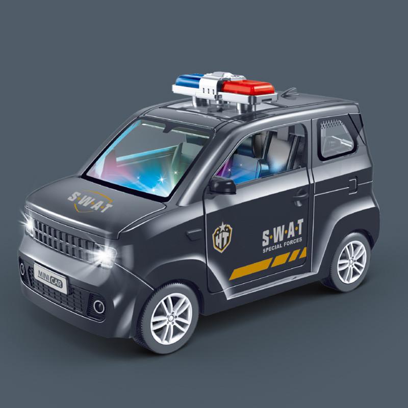 Security Police City Car Model Children Toy With Sound And Functions Light