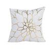 Modern Geometric Gold Bronzing Plants Leaves Cushion Cover Super Quality Polyester Pillow Cover Decorative Pillow for Sofa Chair