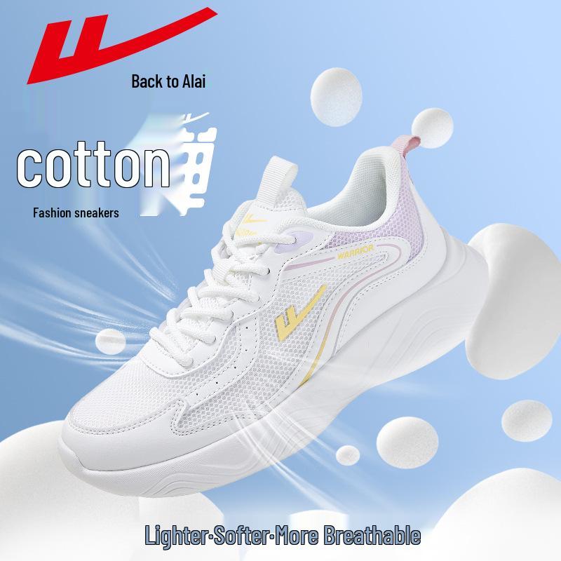 Warrior 2025 Spring Women's Lightweight Shock-Absorbent Running Shoes - Mesh Breathable for Students & Couples