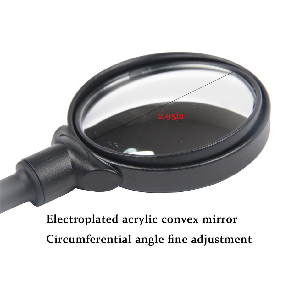 2PCS High Quality Hose Adjustment Sport Mirror for Motorcycle ATV Dirt Bike Electric Rearview Mirror Handlebar Mirror