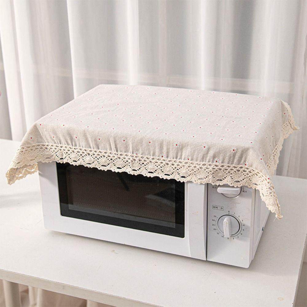 1Pcs 40x60cm Microwave Dust Cloth Small Size Dustproof Lace Tablecloth Anti-slip Fabric Square Table Cloth