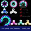 Rotating Finger Spinner Light Effect Changing Patterns LED Electroplate Finger Fidget Hand Spinner for Home