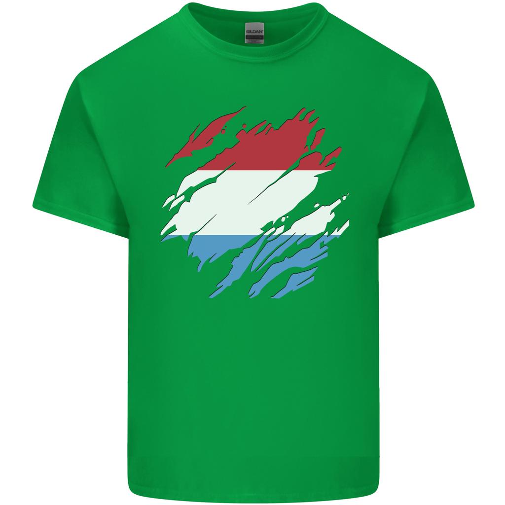 Torn Flag Luxembourg Unisexs Light Cotton TShirt