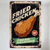 Vintage Fried Chicken Metal Tin Sign Retro Distressed 10¢ Price Diner Home Decor for Bar Man Cave Restaurant