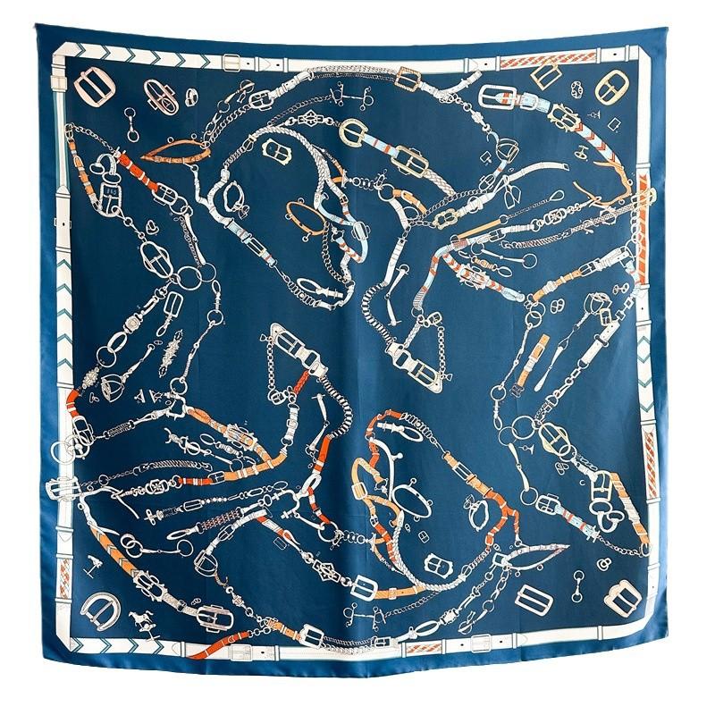 High-grade twill silk scarf women's spring and summer new mulberry silk large square scarf travel large shawl scarf dual-purpose