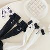 Novelty Funny Doll Hand In Hands Matching Calf Socks Friendship Socks Cute Cartoon Cotton Socks Kids Knee High Socks